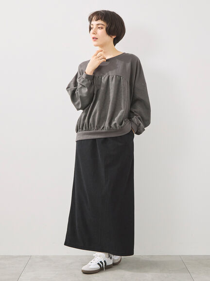 布帛切替裏毛プルオーバー（グレー/ブラウン/サックスブルー）｜SM2（エスエムツー）通販