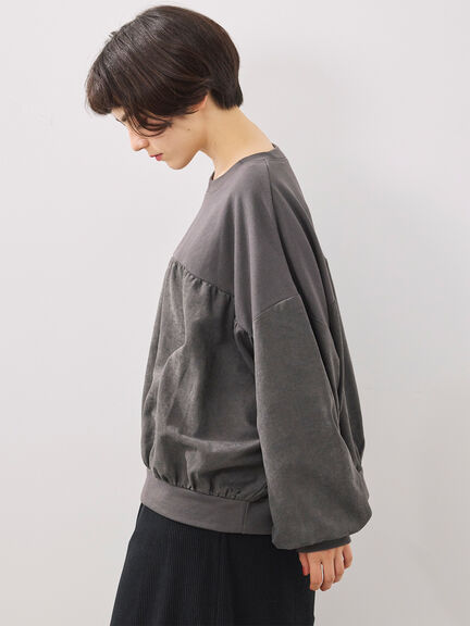 布帛切替裏毛プルオーバー（グレー/ブラウン/サックスブルー）｜SM2（エスエムツー）通販