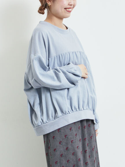 布帛切替裏毛プルオーバー（グレー/ブラウン/サックスブルー）｜SM2（エスエムツー）通販