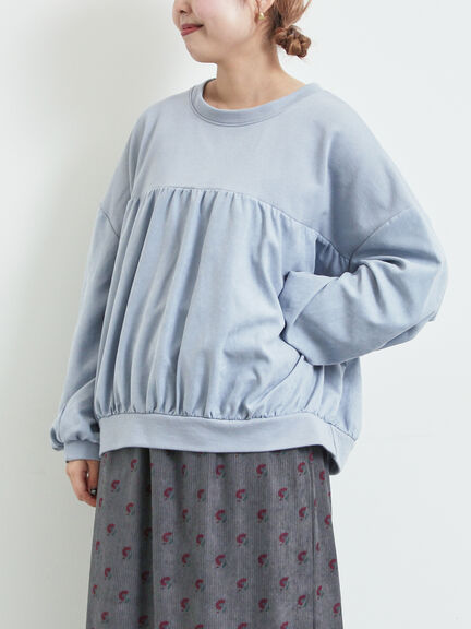 布帛切替裏毛プルオーバー（グレー/ブラウン/サックスブルー）｜SM2（エスエムツー）通販