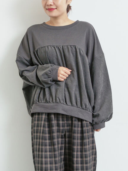 布帛切替裏毛プルオーバー（グレー/ブラウン/サックスブルー）｜SM2（エスエムツー）通販