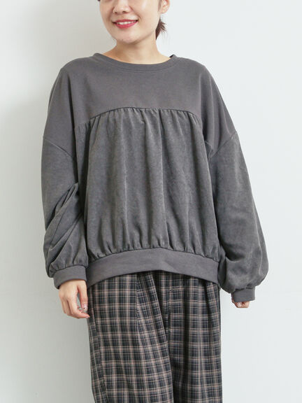 布帛切替裏毛プルオーバー（グレー/ブラウン/サックスブルー）｜SM2（エスエムツー）通販