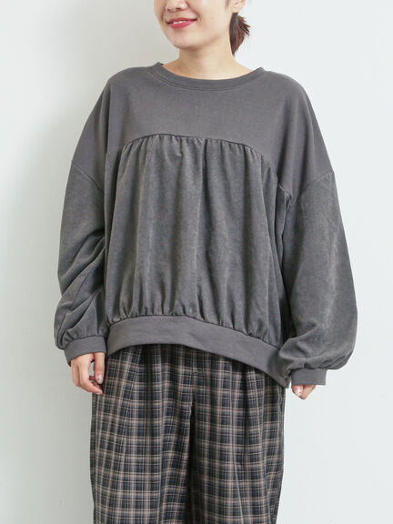 布帛切替裏毛プルオーバー（グレー/ブラウン/サックスブルー）｜SM2（エスエムツー）通販