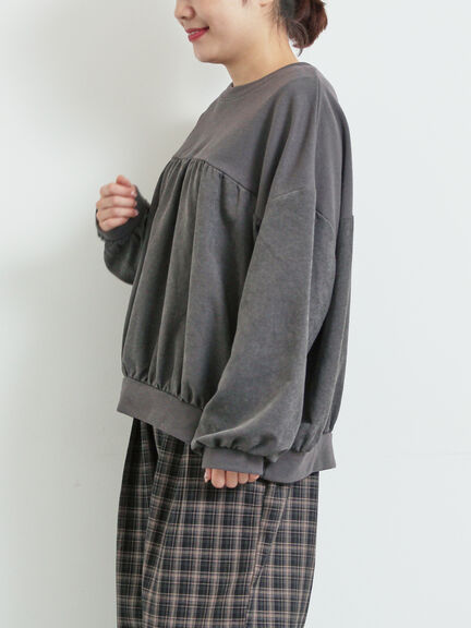 布帛切替裏毛プルオーバー（グレー/ブラウン/サックスブルー）｜SM2（エスエムツー）通販