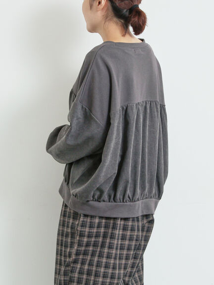 布帛切替裏毛プルオーバー（グレー/ブラウン/サックスブルー）｜SM2（エスエムツー）通販