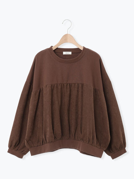 布帛切替裏毛プルオーバー（グレー/ブラウン/サックスブルー）｜SM2（エスエムツー）通販