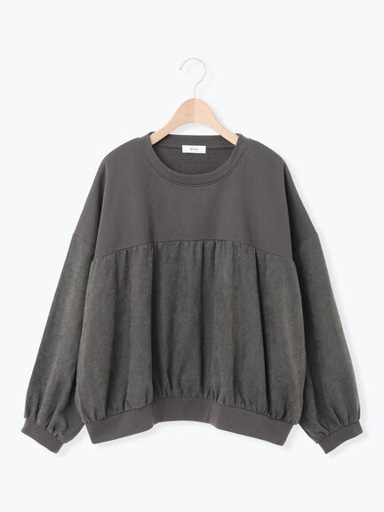 布帛切替裏毛プルオーバー（グレー/ブラウン/サックスブルー）｜SM2（エスエムツー）通販