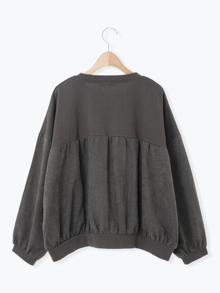 布帛切替裏毛プルオーバー（グレー/ブラウン/サックスブルー）｜SM2（エスエムツー）通販