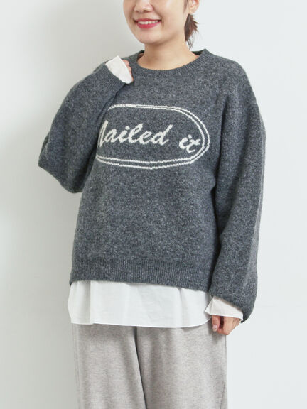 ロゴニットプルオーバー（グレー/チャコールグレー/モカ/ブルー/キナリ）｜SM2（エスエムツー）通販