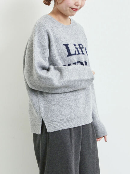 ロゴニットプルオーバー（グレー/チャコールグレー/モカ/ブルー/キナリ）｜SM2（エスエムツー）通販