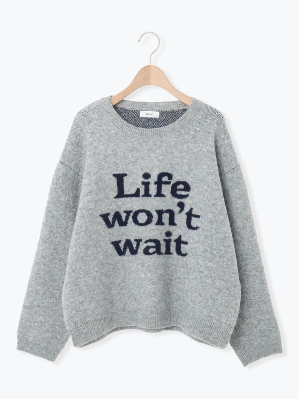 セール】 ロゴニットプルオーバー（グレー/チャコールグレー/モカ