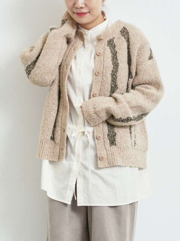 前後2wayジャカード柄ニット（ベージュ）｜SM2（エスエムツー）通販