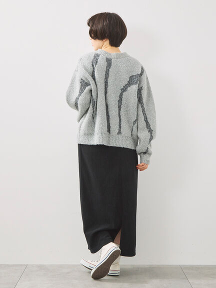 前後2wayジャカード柄ニット（グレー/ベージュ/ブルー）｜SM2（エスエムツー）通販