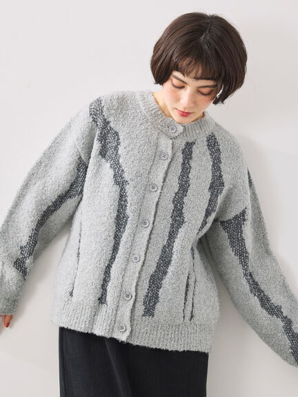 前後2wayジャカード柄ニット（グレー/ベージュ/ブルー）｜SM2（エスエムツー）通販