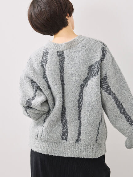 前後2wayジャカード柄ニット（グレー/ベージュ/ブルー）｜SM2（エスエムツー）通販