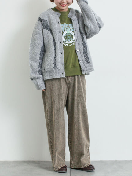 前後2wayジャカード柄ニット（グレー/ベージュ/ブルー）｜SM2（エスエムツー）通販