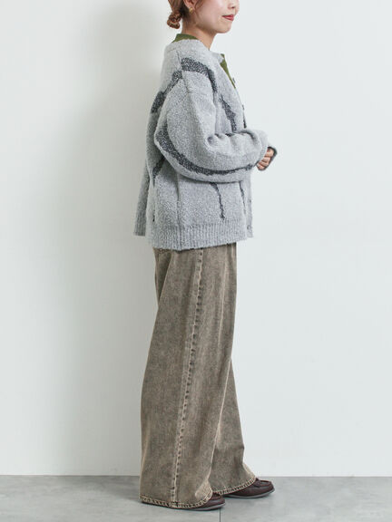 前後2wayジャカード柄ニット（グレー/ベージュ/ブルー）｜SM2（エスエムツー）通販