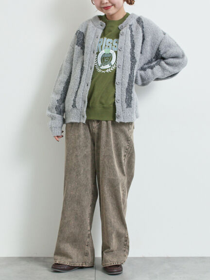 前後2wayジャカード柄ニット（グレー/ベージュ/ブルー）｜SM2（エスエムツー）通販