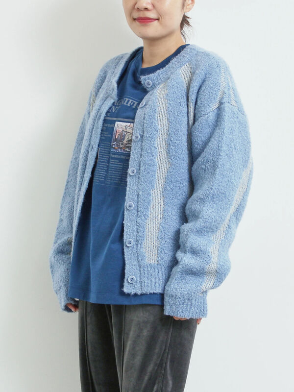 セール】 前後2wayジャカード柄ニット（グレー/ベージュ/ブルー