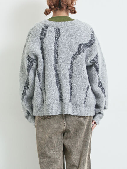 前後2wayジャカード柄ニット（グレー/ベージュ/ブルー）｜SM2（エスエムツー）通販