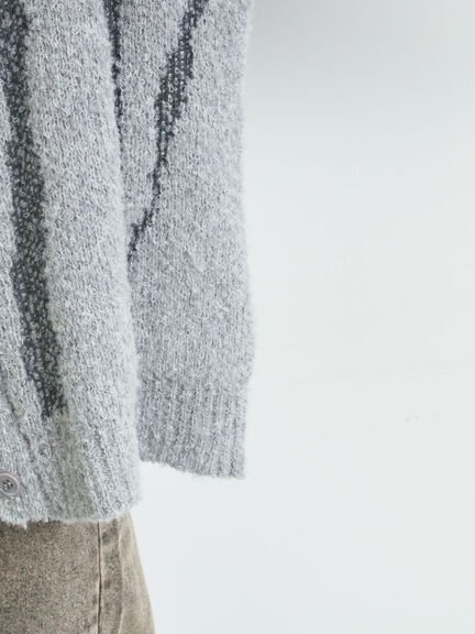 前後2wayジャカード柄ニット（グレー/ベージュ/ブルー）｜SM2（エスエムツー）通販