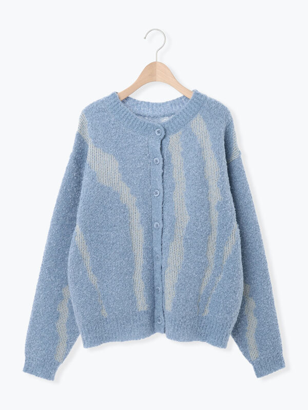 !2点 セール】 前後2wayジャカード柄ニット（グレー/ベージュ/ブルー