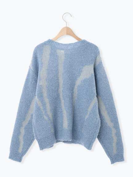 前後2wayジャカード柄ニット（グレー/ベージュ/ブルー）｜SM2（エスエムツー）通販