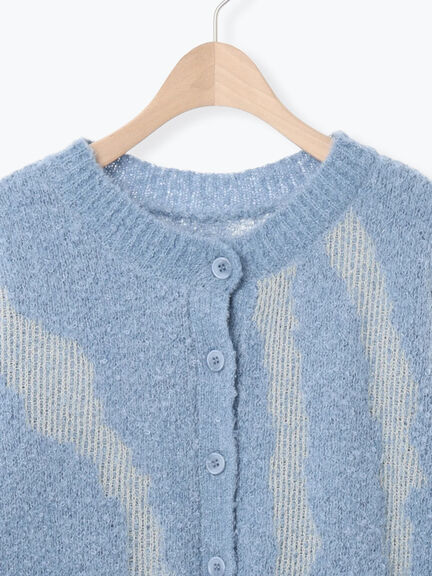 前後2wayジャカード柄ニット（グレー/ベージュ/ブルー）｜SM2（エスエムツー）通販