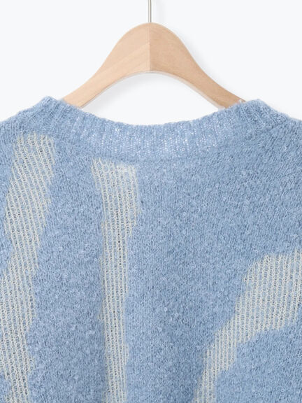 前後2wayジャカード柄ニット（グレー/ベージュ/ブルー）｜SM2（エスエムツー）通販