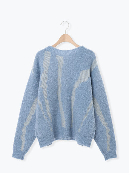 前後2wayジャカード柄ニット（グレー/ベージュ/ブルー）｜SM2（エスエムツー）通販