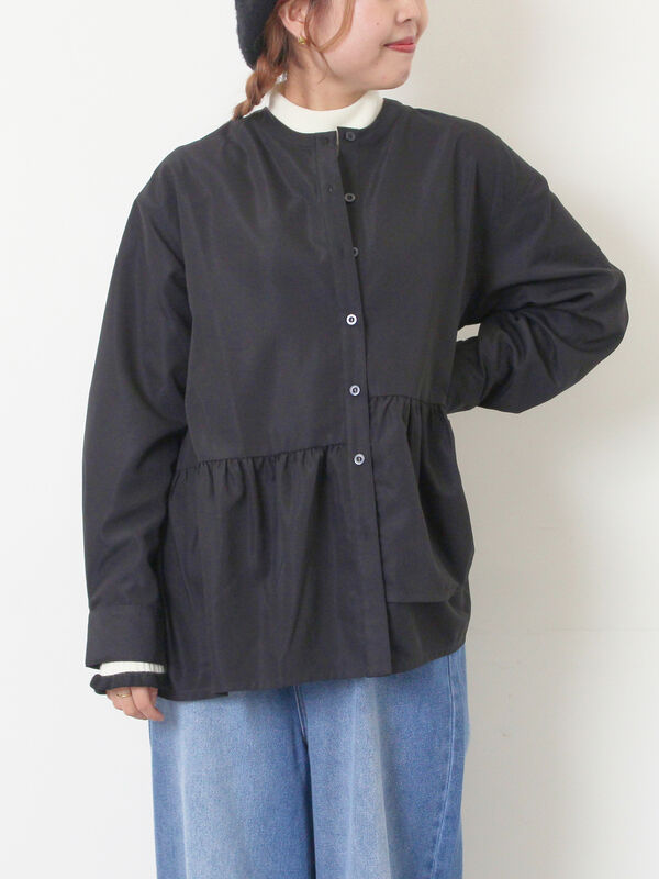 切替ギャザーブラウス（ブラック）｜SM2（エスエムツー）通販