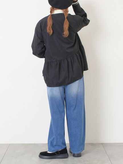 切替ギャザーブラウス（オフホワイト/ブラック/サックスブルー）｜SM2（エスエムツー）通販