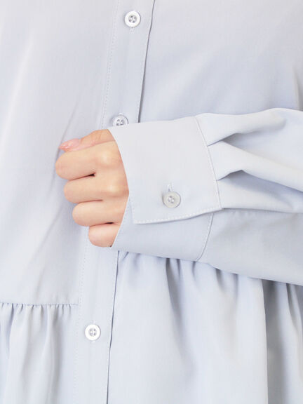 切替ギャザーブラウス（オフホワイト/ブラック/サックスブルー）｜SM2（エスエムツー）通販