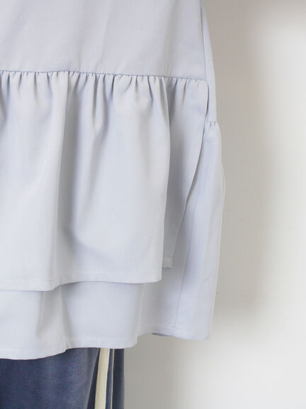 切替ギャザーブラウス（オフホワイト/ブラック/サックスブルー）｜SM2（エスエムツー）通販