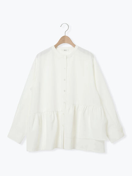 切替ギャザーブラウス（オフホワイト/ブラック/サックスブルー）｜SM2（エスエムツー）通販