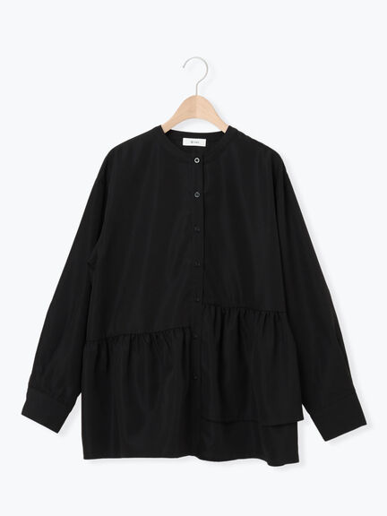 切替ギャザーブラウス（オフホワイト/ブラック/サックスブルー）｜SM2（エスエムツー）通販