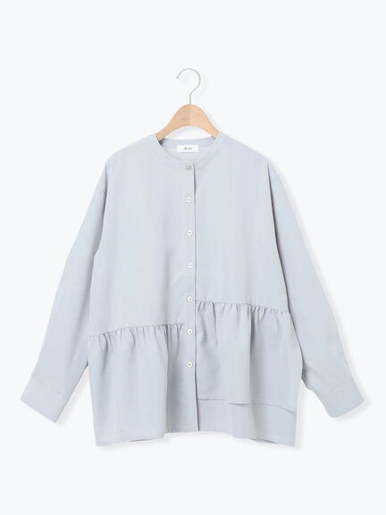 切替ギャザーブラウス（オフホワイト/ブラック/サックスブルー）｜SM2（エスエムツー）通販