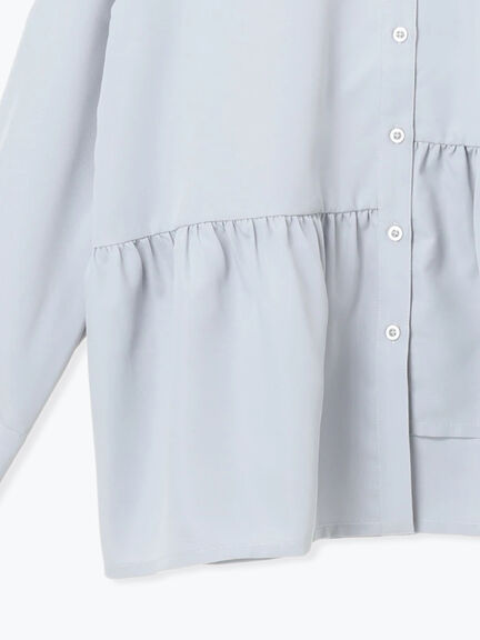 切替ギャザーブラウス（オフホワイト/ブラック/サックスブルー）｜SM2（エスエムツー）通販