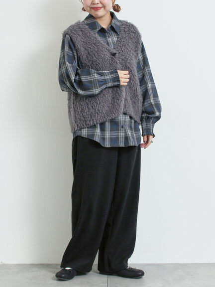 起毛カットツイルパンツ（グレー/チャコールグレー/ブラック/ブラウン）｜SM2（エスエムツー）通販