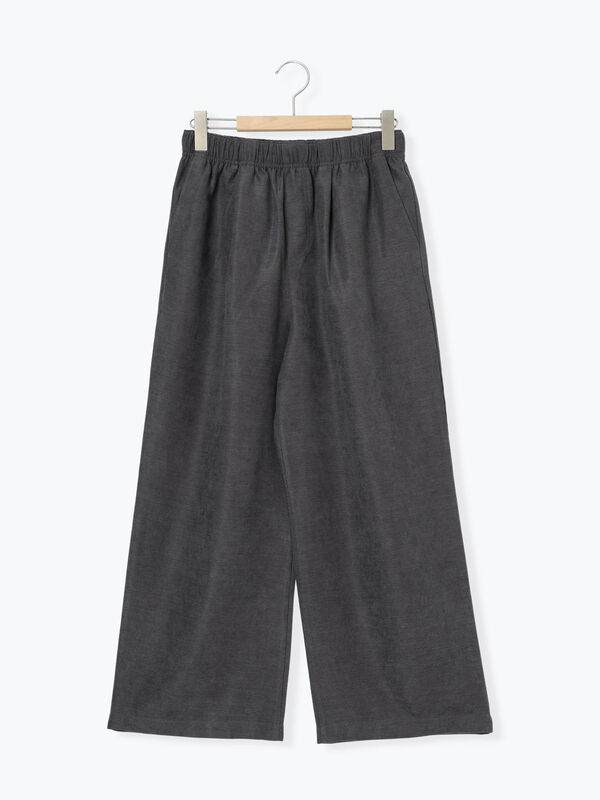 セール】 タックストレートイージーパンツ（チャコールグレー/ブラウン