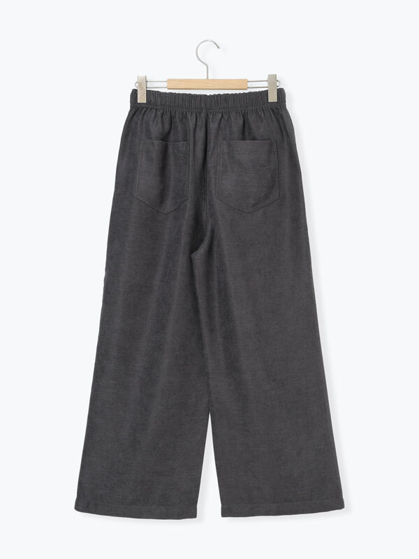 セール】 タックストレートイージーパンツ（チャコールグレー/ブラウン