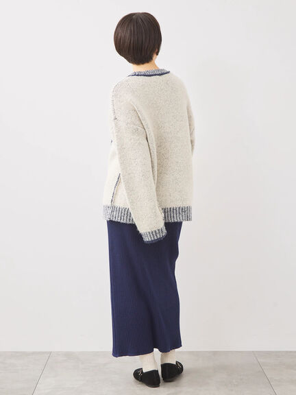 リブニットスカート（グレー/ブラック/ネイビー）｜SM2（エスエムツー）通販