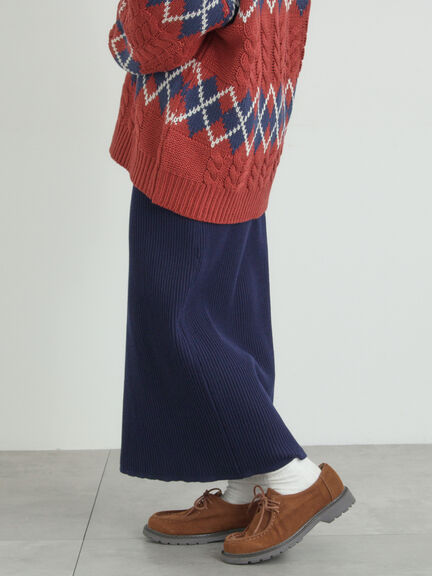 リブニットスカート（グレー/ブラック/ネイビー）｜SM2（エスエムツー）通販