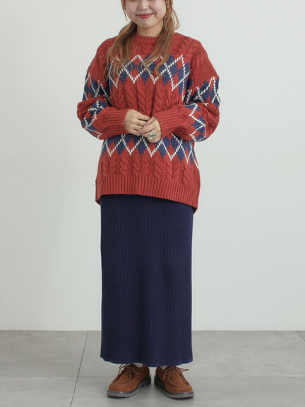 リブニットスカート（グレー/ブラック/ネイビー）｜SM2（エスエムツー）通販