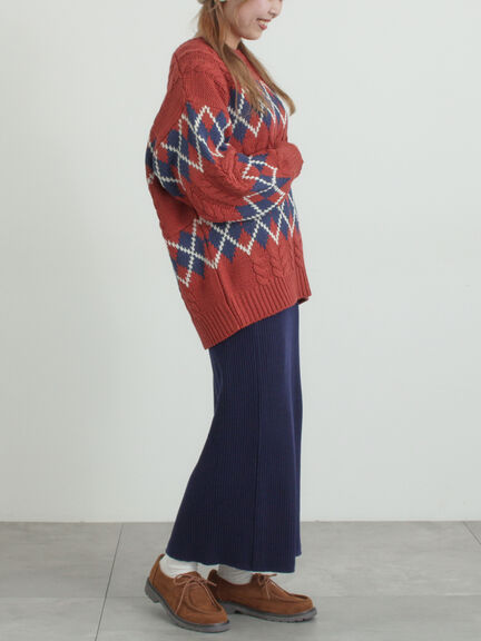 リブニットスカート（グレー/ブラック/ネイビー）｜SM2（エスエムツー）通販