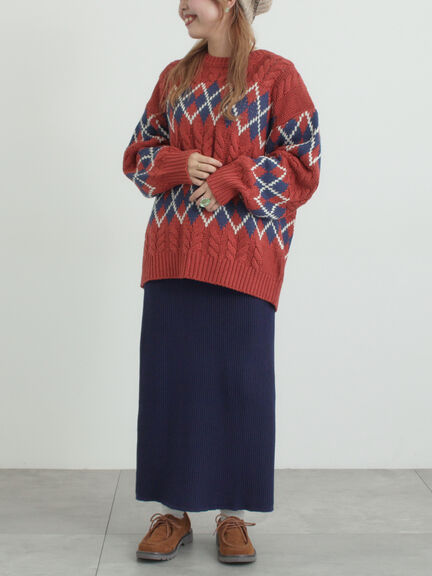 リブニットスカート（グレー/ブラック/ネイビー）｜SM2（エスエムツー）通販