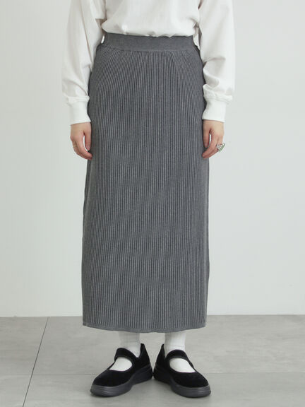 リブニットスカート（グレー/ブラック/ネイビー）｜SM2（エスエムツー）通販