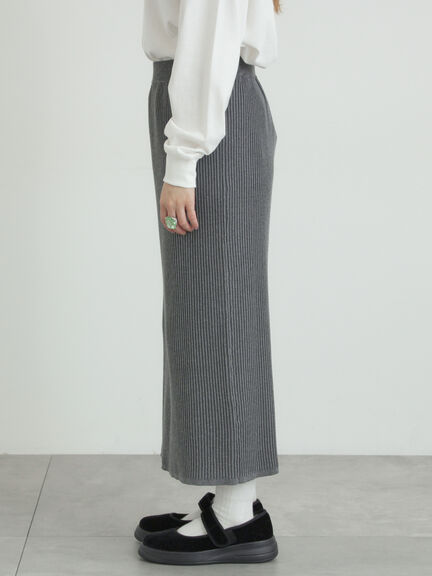 リブニットスカート（グレー/ブラック/ネイビー）｜SM2（エスエムツー）通販