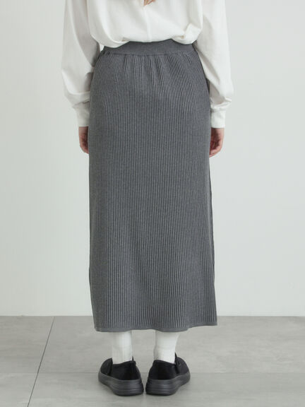 リブニットスカート（グレー/ブラック/ネイビー）｜SM2（エスエムツー）通販