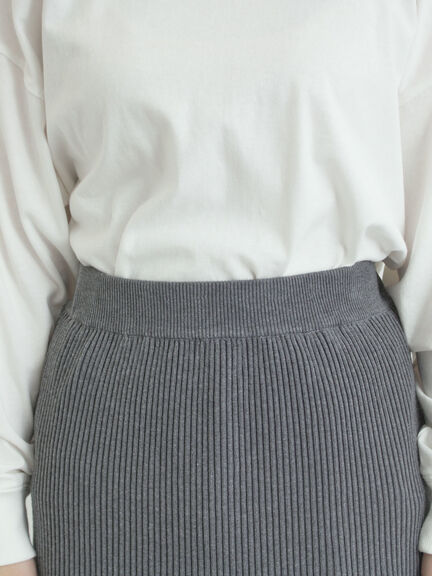 リブニットスカート（グレー/ブラック/ネイビー）｜SM2（エスエムツー）通販